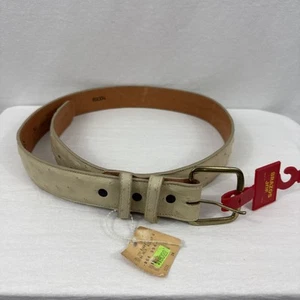 Stivali vintage Brazos Joe 89004 taglia 34 avorio struzzo strutturato cintura in pelle nuovi con etichette - Foto 1 di 10
