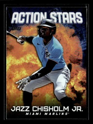 2023 Topps Update #AS-30 Jazz Chisholm Jr. Action Stars Card Miami Marlins - Image 1 of 2