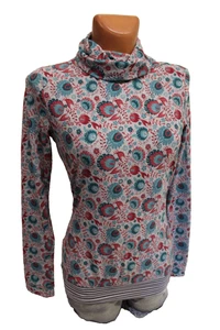 Handmade Shirt S 36 langarm langes T-Shirt Pulli Rollkragen Longshirt elast Saum - Bild 1 von 5