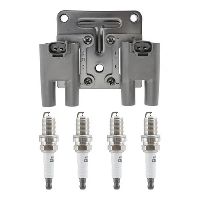 1x Ignition Coil & 4x Double Iridium Spark Plug Kit for Chevy Optra 04-07 2.0L Foto 1 de 4