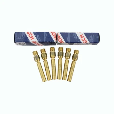 Set of 6 Bosch Fuel Injectors for Mercedes-Benz S124 W116 W123 W124 W126 W201 L6 - Image 1 of 2