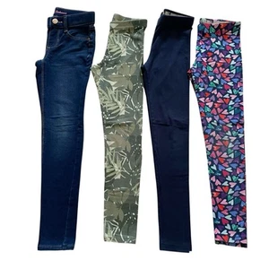 Bundle of 4 Girls Leggings Tommy Bahama Old Navy Wonder Nation Size Medium 7-8 - Picture 1 of 8