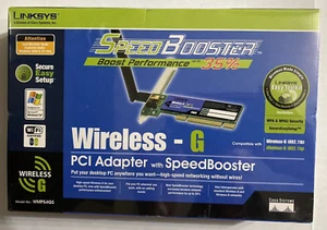 LINKSYS Wireless-G PCI Adapter with SpeedBooster 2.4 GHz WMP54GS. NEW/SEALED - Picture 1 of 4