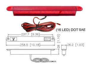 LED Third Brake Light Brake External Lamp fits Spoilers Sports Bars Ute Canopy - Picture 1 of 11