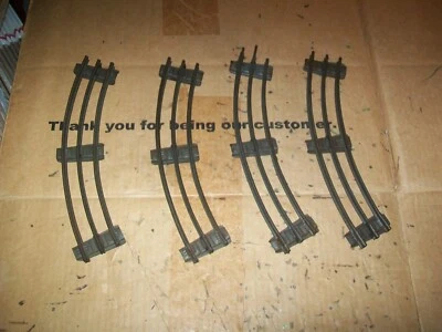 4 PCS Of Vintage Unbranded O-Gauge Curved 3 Rail Toy Train Track 9" - Image 1 of 4