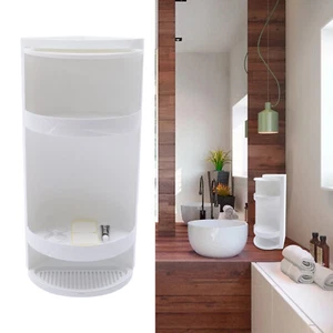 Corner Shelf 360° Rotating Triangle Rack Bathroom Storage Holder Organizer Sink - Picture 1 of 12
