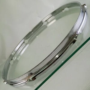 Ludwig 16"BRASS Floor Tom Drum Batter Rim/Hoop 8Lug Triple-Flange 60s Chrome COB - Picture 1 of 6