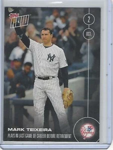 2016 Topps Now Card #531-Mark Teixeira-Plays Last Game of Career - Picture 1 of 2