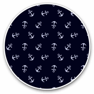 2 x Vinyl Stickers 25cm - Anchor Navy Blue Nautucal Theme Cool Gift #16933 - Picture 1 of 8