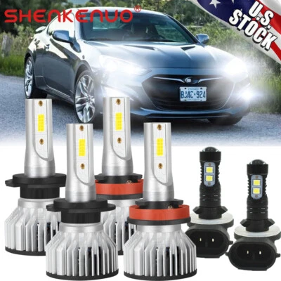 For Kia Sorento 2011-2015 2016 Combo LED Headlight High Low Beam Fog Light Bulbs - Image 1 of 4