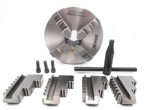 160mm 6" inch Lathe Chuck 4 Jaw Self-Centering Hardened Steel CNC Milling - Picture 1 of 6