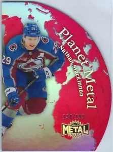 2021-22 METAL UNIVERSE - PLANET METAL RED NATHAN MACKINNON 134/199 DIE-CUT #PM-5 - Picture 1 of 2