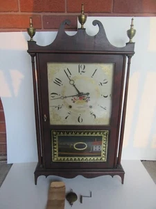 Antique 19th Century Eli Terry Pillar & Scroll Shelf Clock, VG Cond, (Works) - Picture 1 of 24