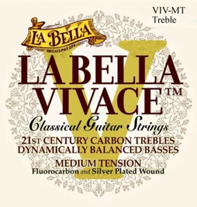 La Bella Vivace Carbon Classical Guitar Strings MT VIV-MT, Treble String Set New - Picture 1 of 12