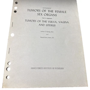 AFIP Atlas Pathology Tumors Vulva Vagina Uterus Supplement 1968 Hertig Gore - Picture 1 of 4