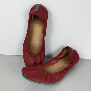 Tieks by Gavrieli Damengröße 9 rote Leder-Ballerinas Slipper runde Spitze - Bild 1 von 20