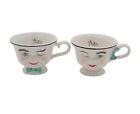 Vintage Baileys Irish Cream Winking Face Yum Coffee Cup Mug Set Of 2 His & Hers