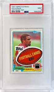 PSA 9 MINT 1981 TOPPS FOOTBALL VIOLONCELLO PACK MAI APERTO ART MONK RC SULLA PARTE SUPERIORE DELLA CONFEZIONE - Foto 1 di 2