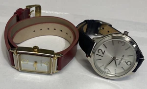 2 Damen Nine West Uhren Konvolut neue Batterie Lederbänder Top Zustand - Bild 1 von 11