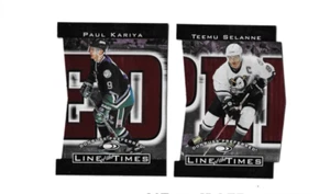1997-98 Donruss Preferred Line of the Times #4-C Paul Kariya #5-B Teemu Selanne - Picture 1 of 2