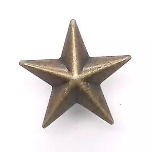 Piccola stella 3D concho a scatto set ottone antico 3/4" 1265-91 - Foto 1 di 2