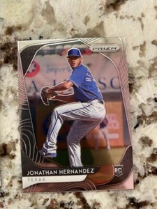 Tarjeta base de novato Panini Prism Prizm 2020 Texas Rangers Jonathan Hernandez #96 - Imagen 1 de 1