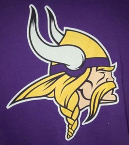 Minnesota Vikings Logo no. 39 BEBEAU T-Shirt Size Large euc - Picture 1 of 6
