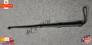 Stingy Flogger Genuine Leather Ball Single Tail Whip Top Quality Kinky Bullwhip - Picture 1 of 6