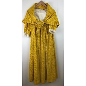 Vintage 70s Hickory Farms Employee Uniform Handmade Prairie Dress Costume Set