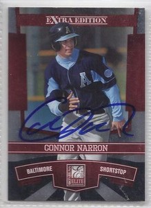 connor Narron Signed Autographed Card 2010 Donruss Elite Extra Edition