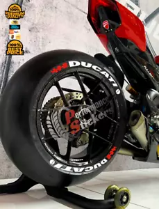 Tyre Lettering For Ducati Bike Tyre Decal Sticker MOTORCYCLE SET 0.75"Fast Ship - Picture 1 of 3