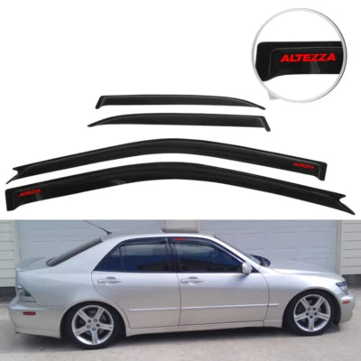 Se adapta a 01-05 Lexus IS300 XE10 4 PUERTAS Visera de ventana Protector de lluvia Pantalla con emblema rojo Foto 1 de 4