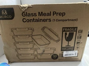 M MCIRCO 8 Packs 860 ml Glass Food Storage Containers - Picture 1 of 6