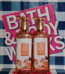 Bath & Body Works Sweet Cinnamon Pumpkin Cleansing Gel Hand Soap Lot of 2 NEW - Picture 1 of 3