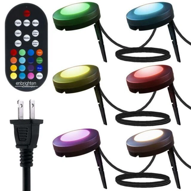 Enbrighten Seasons LED Color-Changing Landscape Lights - 9 Pucks (41015)