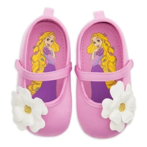 Disney Store Rapunzel Baby Kostüm Schuhe Blume verheddert Verkleiden rosa NEU - Bild 1 von 3