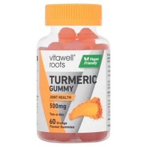 Vitawell Roots Turmeric 500mg Joint Health 60 Orange Flavor Gummy Vegan Friendly - Picture 1 of 1