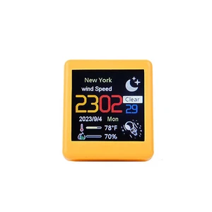 Smart Desktop Clock WIFI Weather Clock 1.5Inch Screen Temperature & Humidity mm - Picture 1 of 16