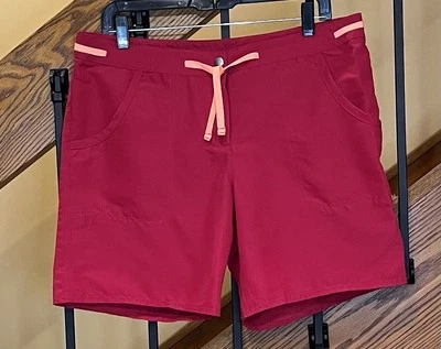 Женские туристические шорты/шнурок/7 дюймов по внутреннему шву/розовые/размер Decathlon-Quechua M-L. новый с Ярлыками - Изображение 1 из 4