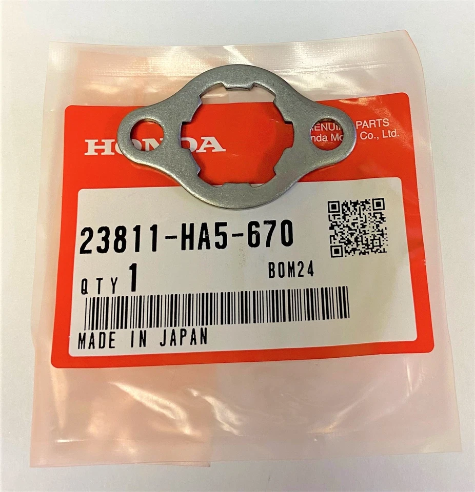 Placa de fijación de piñón de transmisión Honda 1982-83 CR 480R 23811-HA5-670 FABRICANTE DE EQUIPOS ORIGINALES Foto 1 de 1