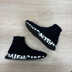 Balenciaga Speed Knit Sneaker Graffiti Schwarz Herren Größe 11 " - Bild 1 von 13