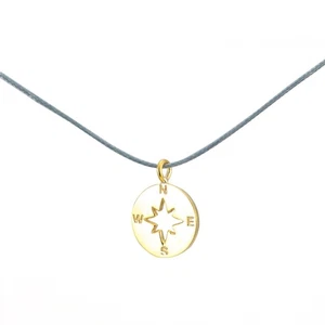 Joya Plata Cham Colgante Collar Y Pulsera Windrose Dorado Silver+surf - Imagen 1 de 5