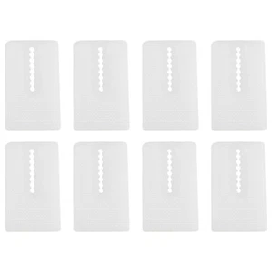 8 pièces joint de cales de toilette polyvalent blanc transparent 49*29*6,5 mm - Photo 1/12