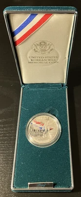 1991 Korean War Memorial Commemorative Proof Silver Dollar - Image 1 of 4