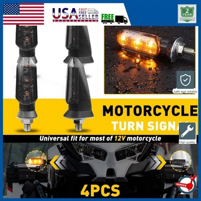 Señales de giro LED para motocicleta 4 piezas luz intermitente indicador humo para Honda K ámbar Foto 1 de 4