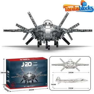 J-20 Stealth Fighter Building Blocks 1911 PCS Model Toy Birthday Christmas gift - Picture 1 of 6