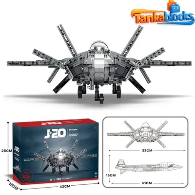 J-20 Stealth Fighter Building Blocks 1911 PCS Model Toy Birthday Christmas gift - Image 1 of 4