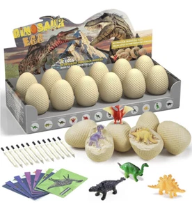 Kit de huevos Cavar una docena de dinosaurios dinosaurios de Pascua desenterrar 12 huevos descubrir dinosaurios NUEVO - Imagen 1 de 11