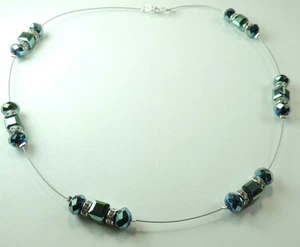 Collar Ilusión Verde Dama de honor Boda Novia con Estrás Boda - Imagen 1 de 1