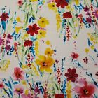 Floral Watercolor Print 100% Poly Wool Dobby Fabric by the Yard-Style P-695-504